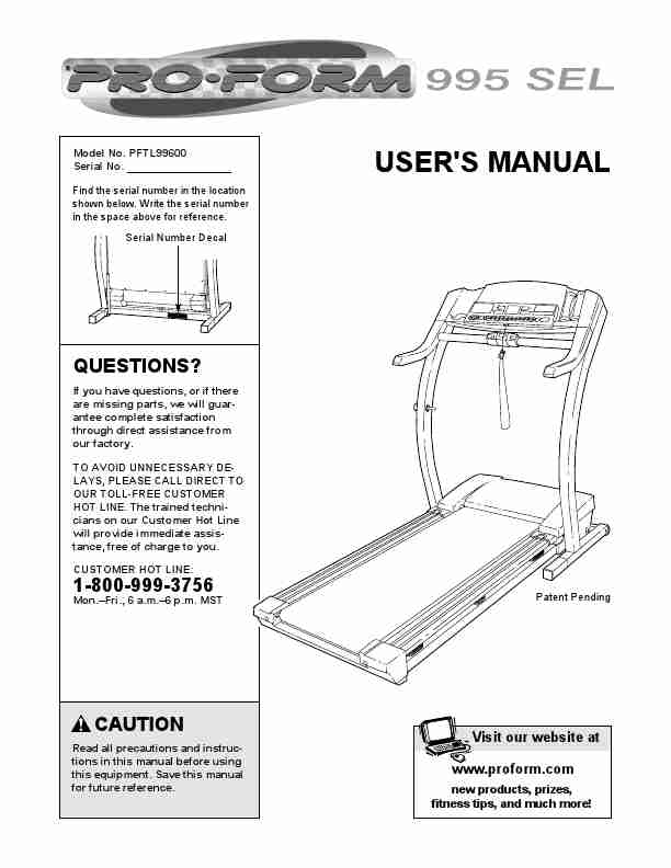 ProForm Treadmill PFTL99600-page_pdf